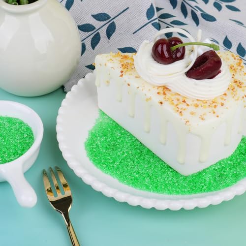 Image of Green Sprinkles, Light Green Sanding Sugar Crystals, 4.6 oz Edible Sparkling Sugar for Baking Topping, Cupcakes, Cookies, Ice Cream & Cake Decorating, Wedding Party Christmas Supplies