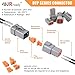 JRready ST6361 Deutsch Connector Kit, 2 4 Way DTP Automotive Waterproof Connector, DTHD 1 Pin Male Female Plug Connectors with Deutsch Crimp Tool,Solid Contacts 12-16 AWG for Car,Truck,Boats