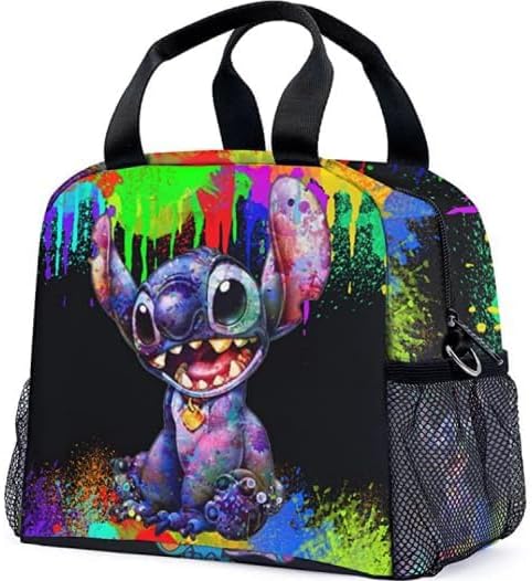 ALAIAS Bolsa de almuerzo portátil de dibujos animados, bonita bolsa de mano para viajes, picnic, oficina, deportes al aire libre