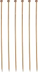 HARFINGTON 6Pcs 4.5mm Bamboo Knitting Needle Straight Single Pointed 10 Inch Long Wooden Sweater Knitting Needles US Size 7 for Yarn Beginners Hand Sock DIY