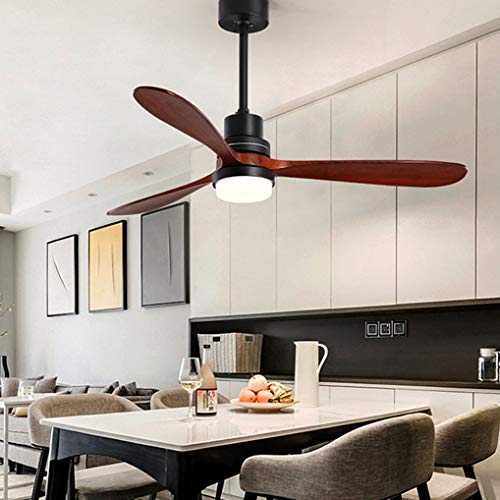 LANMOU Ventilatore da Soffitto Legno, 132cm
