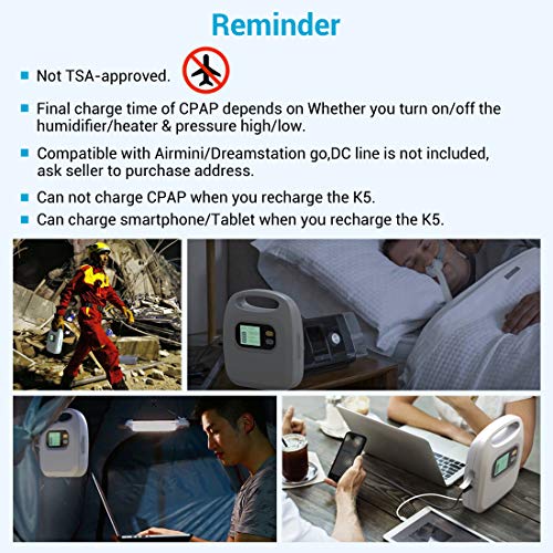 CPAP Battery Backup MAXOAK CPAP Power Bank for Airsense 10 Resmed S9