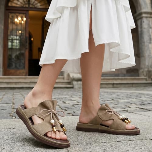 Image of UBFEN Womens Slides Comfortable Slip On Sandals