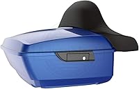 Vista 45 de Moto Onfire Harley Tour Pack King Tour Pack Accesorios Respaldo Pad Fit para Harley Touring 1997+ (Manchado Rojo (Brillante))