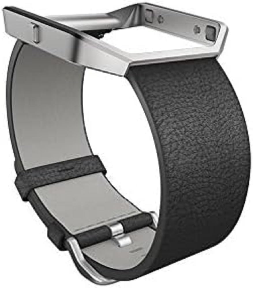 Fitbit Blaze Accessory Band, Leather, Black, Small : Electronics