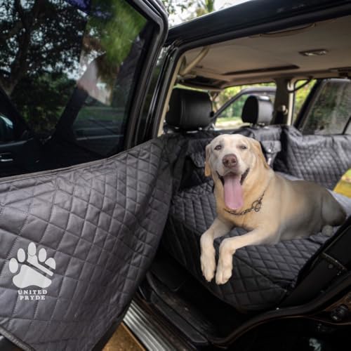 Backseat cover for dogs in car, Dog car seat cover for back seat, Dog hammock for car, Sedan, SUV, Mid-size Trucks, Backseat Extender for Dogs, Hard bottom car seat cover for dogs, Up to 400 lbs