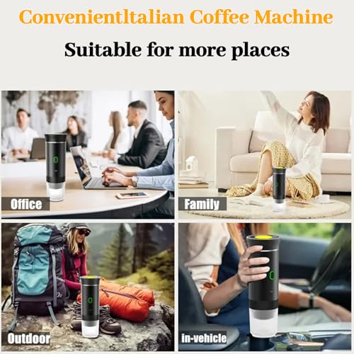 Image of Portable Coffee Maker Espresso Machine for Camping Travel Nano Home Office Gym Car Coffee Maker, Self Heating & USB-C Rechargable
