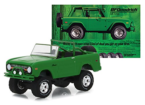Greenlight 29942 1:64 Hobby ExclusiveBFGoodrich Vintage Ad Cars1971 Ford Bronco (Green)