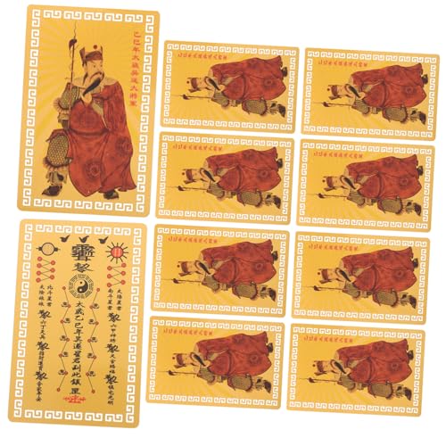 WEKADRIN 10個年蛇年太?金? 繊細な風水護符 軽量で携帯簡単 家用装飾 平和と繁栄を呼ぶ伝統工芸品