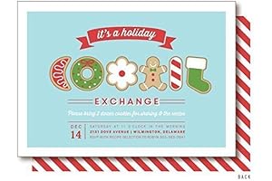 Christmas Cookie Party Exchange Invitations