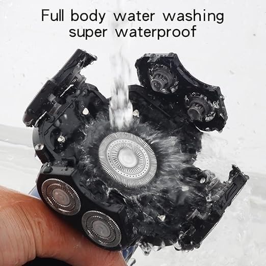 Electric Shavers for Bald Men, 6 in 1 Ipx7 Waterproof Electric Shaver Shaver for Men Beard Hair Trimmer Rechargeable Bald Shaver Grooming Kit