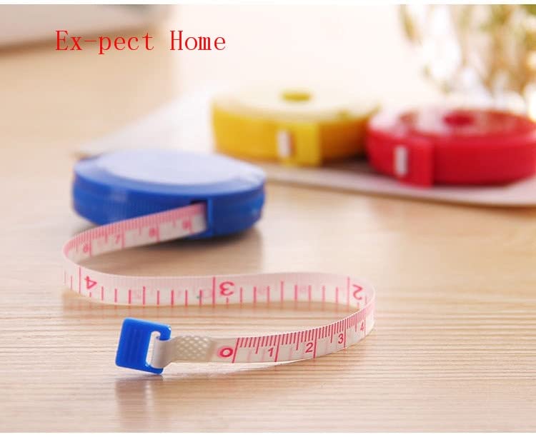 300pcs 1.5m Retractable Ruler Small Round Tape Measure 60inch Plastic Measuring Tape
