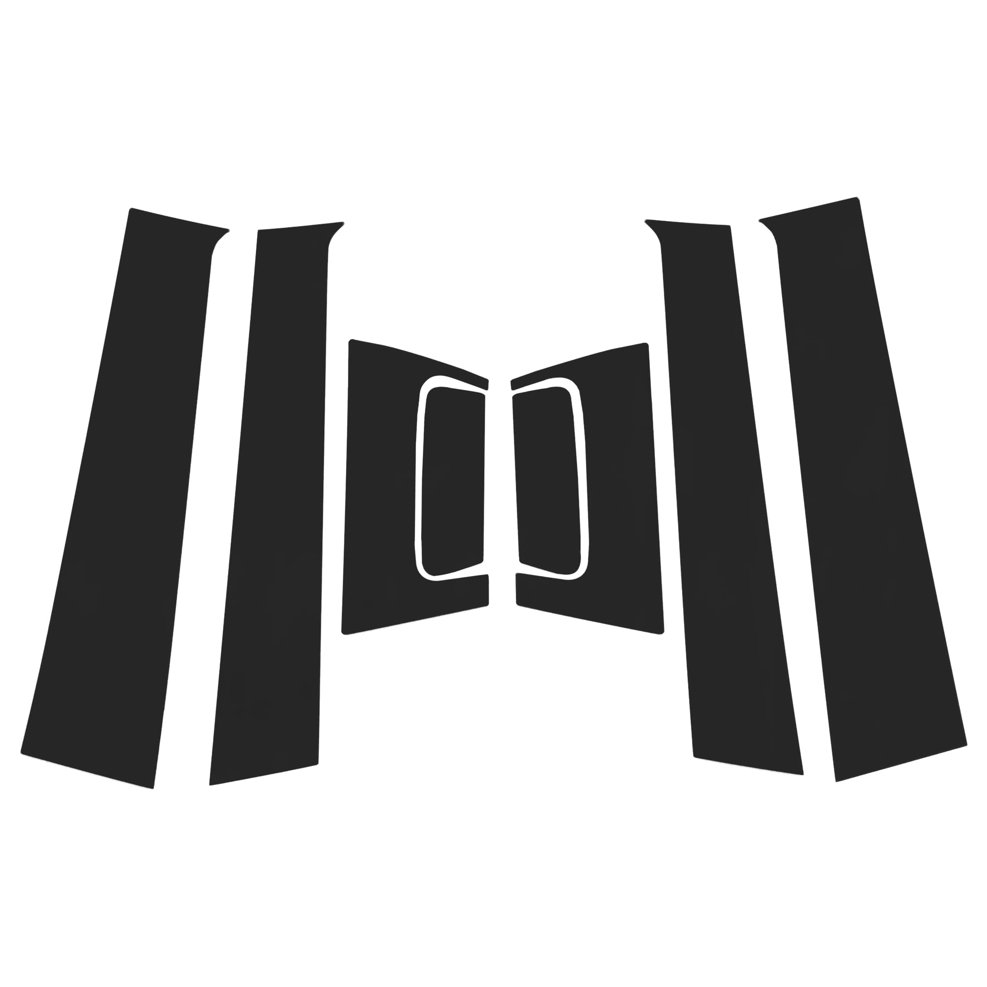 Hihaha Door Pillar Window Trim Front Rear Left Right Anti Scratch Sticker Pillar Posts Door Outer Exterior Cover for Honda HRV 2016-2021 Black