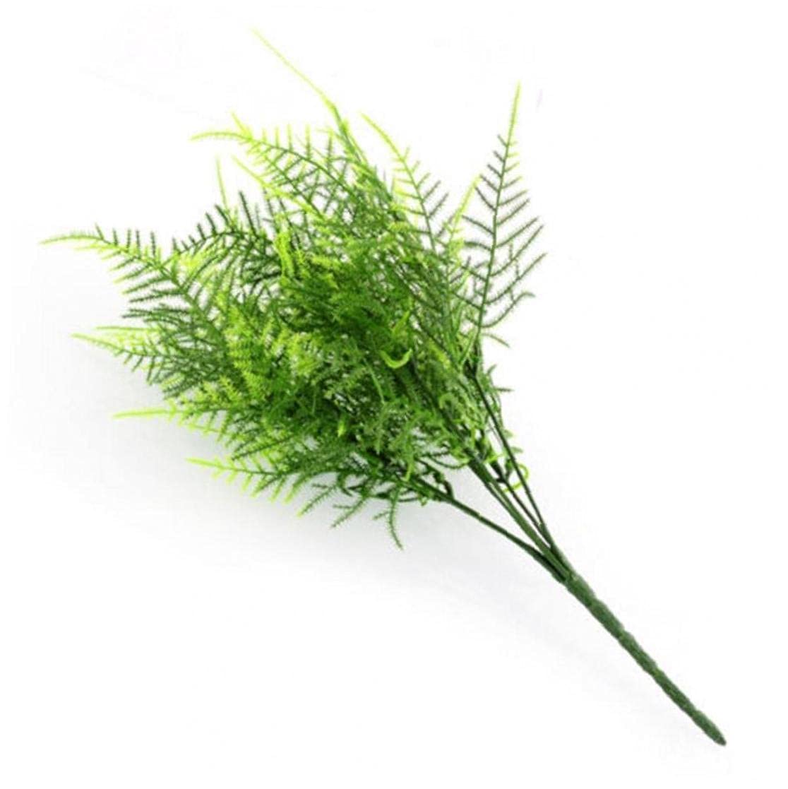 Tossper 1Pc Artificial Asparagus Plant 7 Stems Fern Grass Bushes Decoration Summer Fake Shrub Plants Home Office Greenery Grass