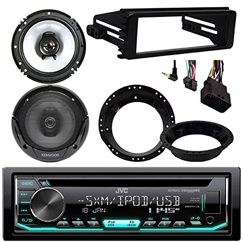 JVC CD Stereo Audio Receiver - Bundle Combo with 2X Kenwood 6.5" Inch