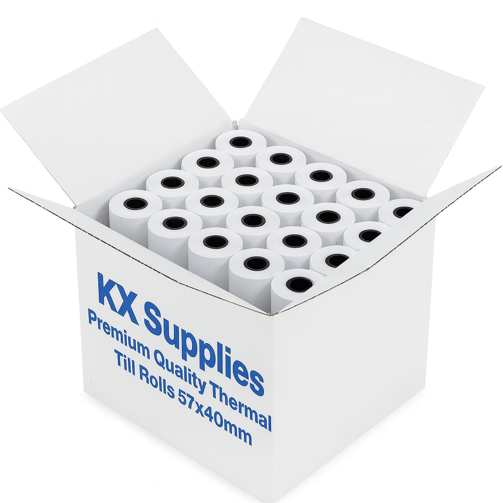 100 Rolls of 57x40 mm Thermal Paper Till Rolls, Cash Register Receipt, for PDQ POS EPOS EFTPOS, Credit Card Machine, Verifone, Barclays, Ingenico iCT200, iCT 220, iCT250, iCT 250