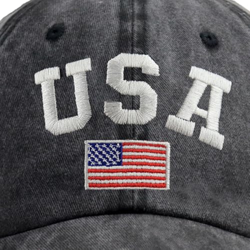 Image of SHANVANKE American Flag Hats for Men Women, Cotton Adjustable Embroidered US Baseball Cap