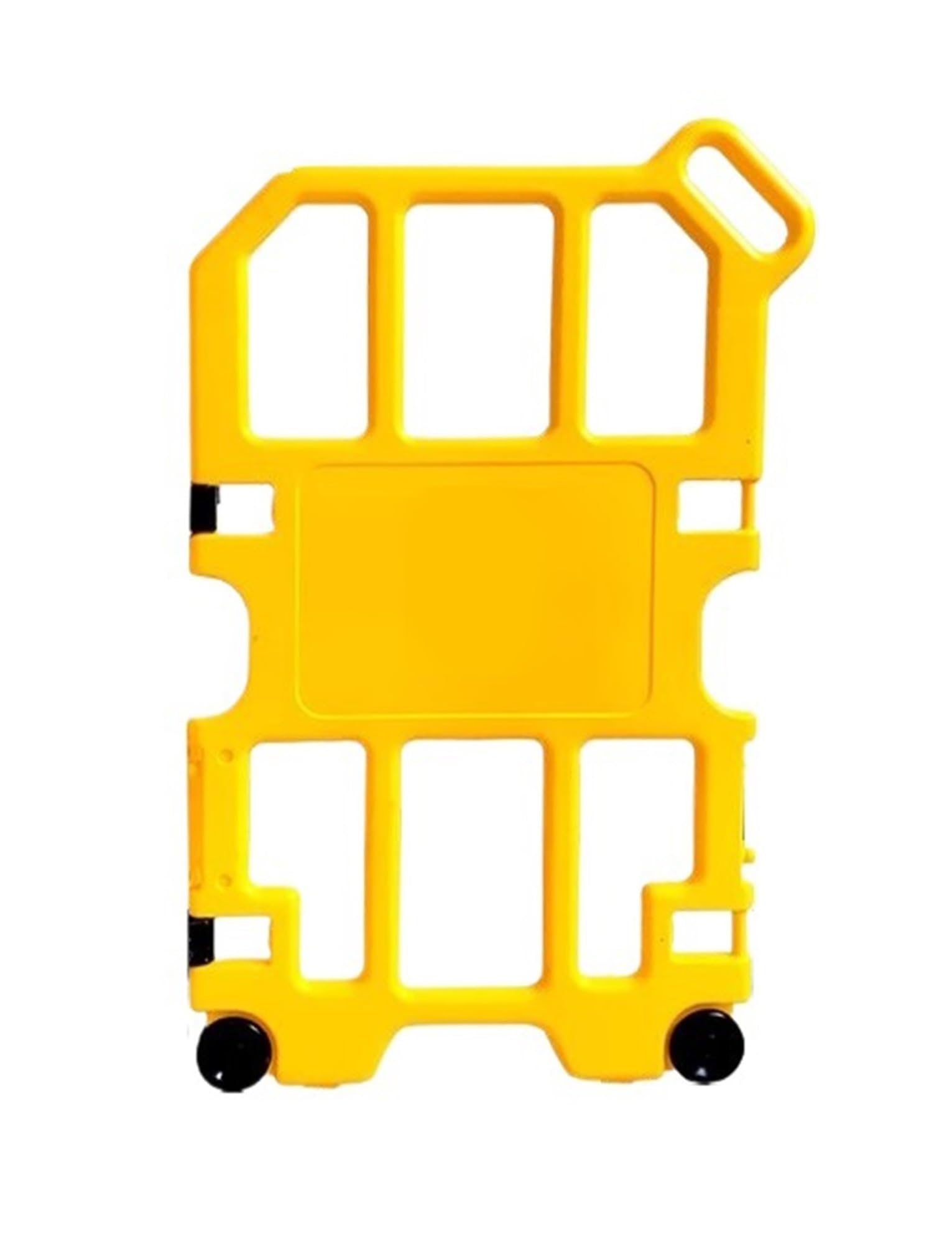 WQPMNYG Safety Barrier Gate, Expandable with 360° Swivel & Casters, Portable Folding Guardrail for Traffic Control & Crowd Management
