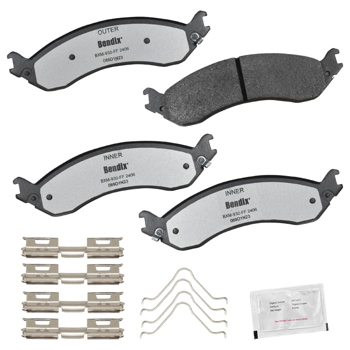 Image of Bendix Fleet Metlok MKD2406FM Semi-Metallic Rear Brake Pads for Chevrolet Express 2500 2023-2021, Express 3500 2023-2021, GMC Savana 2500 2023-2021, Savana 3500 2023-2021