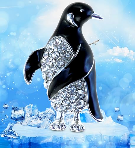 Imán decorativo pingüino brillante 5 cm miniatura 2