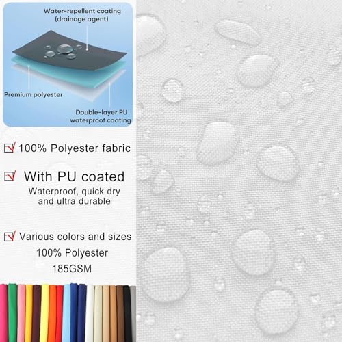 Voile d'ombrage imperméable blanc pour stopper la chaleur du patio - 5