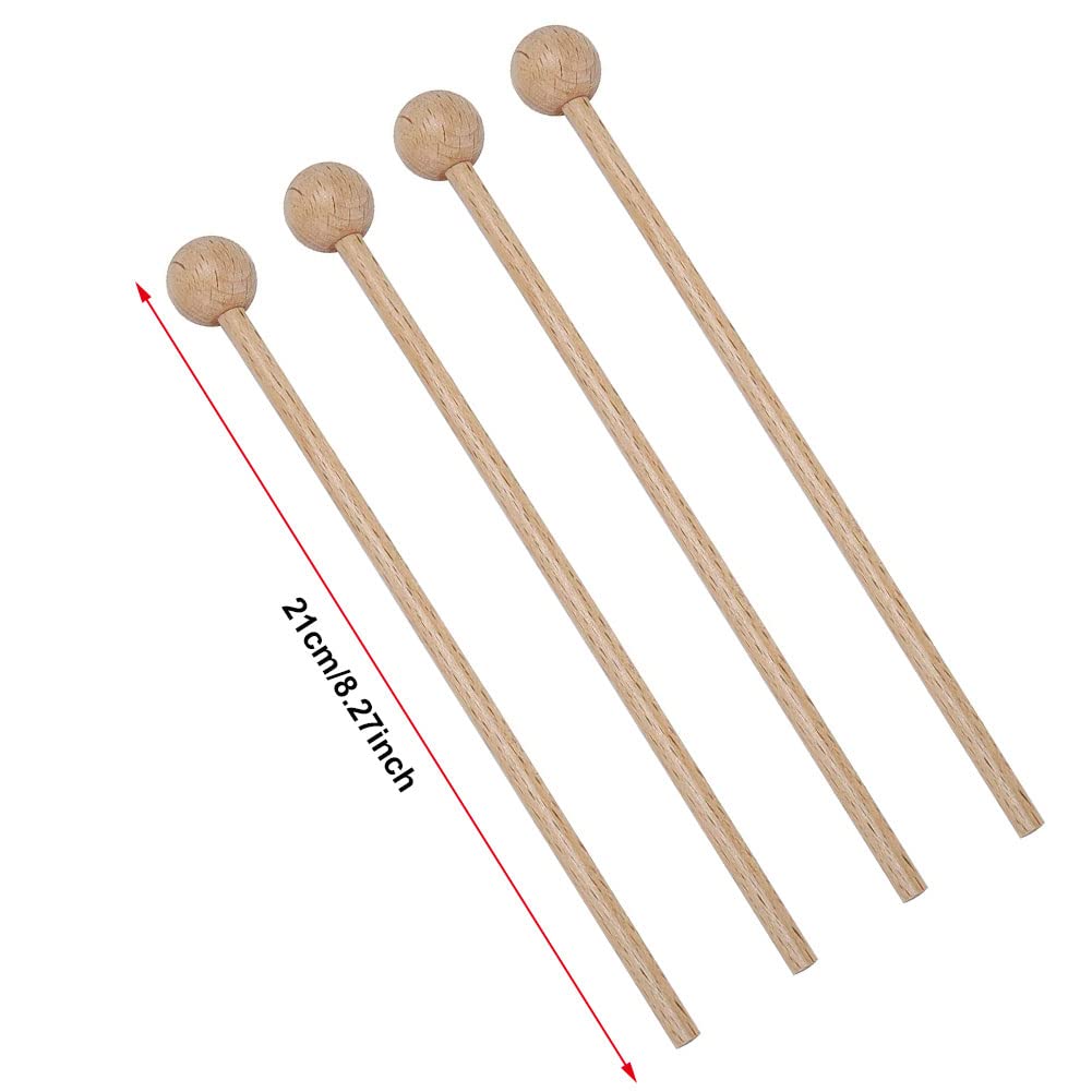 10 Pezzi Bacchette Per Batteria In Legno - Per Xilofono, Glockenspiel, Campane - Foto 3