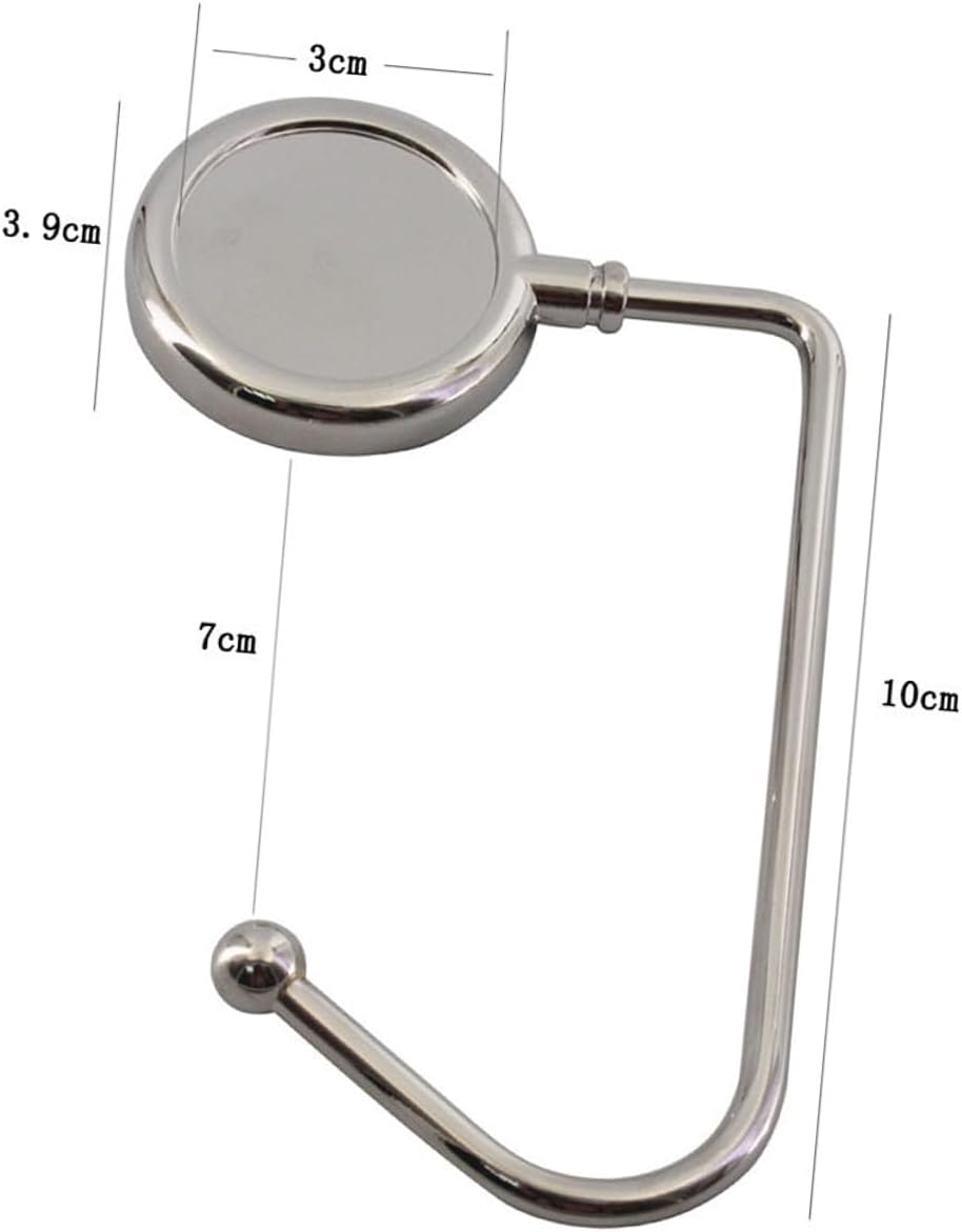 6pcs Bag Hook Handbag Hanger Purse Holder No-Slip Base Pad Inner Diameter Fashionable Desk Hook