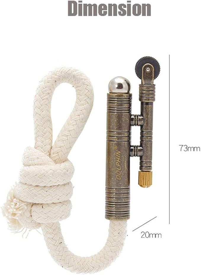 Encendedor Vintage Retro Metálico con Cuerda y Chispa miniatura 3