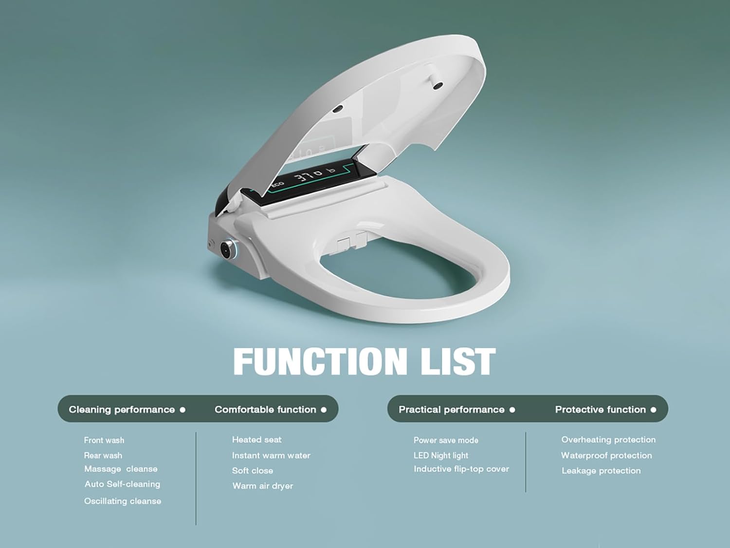 Function List of MEJE Bidet Seat