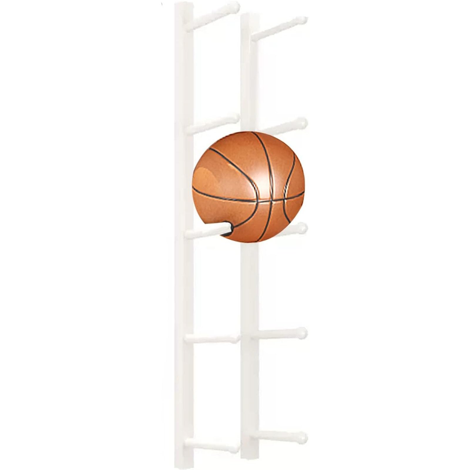 Soporte de pared para esterilla de yoga, estante de almacenamiento de 5 niveles, estante de acero resistente para gimnasio, estudio, garaje, organizador multiusos montado en la pared