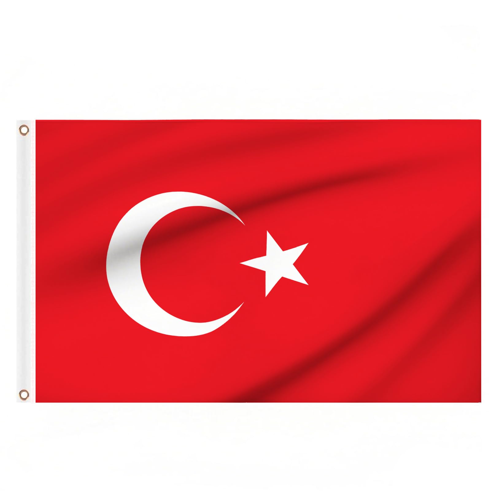 Türkiye Flag 5ft x 3ft, Large Big Turkey Flags with Brass Eyelets for Turkey Victory Day Football Events School Culture Day Party Outdoor Decorations — image 1