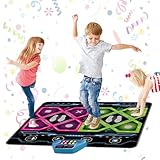 SUNLIN Upgraded 2-Player Dance Mat Toy Gift for Girls Boys 3 4 5 6 Years Old, Retro Arcade Dance Pad with Volume Control, Built-in Music, 3 Modes, Multiple Challenge Levels, Birthday Gift for Kid 3-12