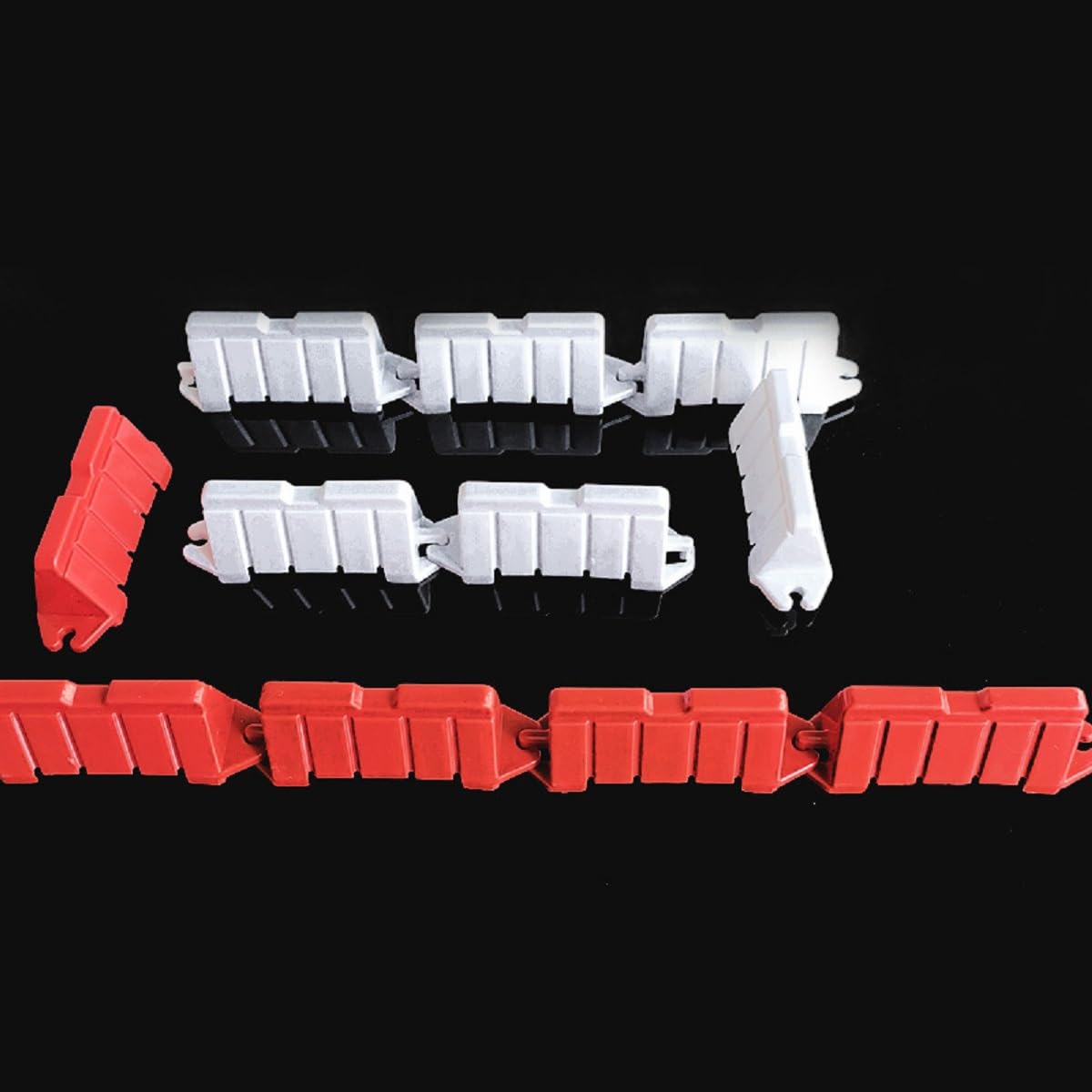 Kiuiom Barriera per Auto RC,Barriera per Pista da Corsa alla Deriva RC,Drift Accessori per Auto Telecomandati 120PC Barriera Stradale Fai-da-te Blocchi Stradali RC Pista di Deriva Auto RC Accessori