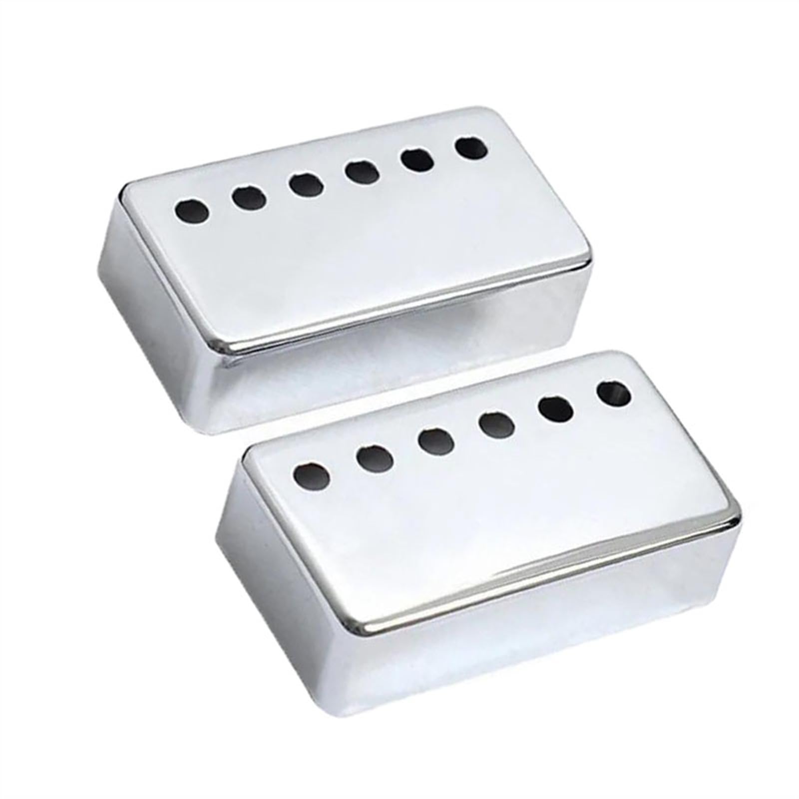 2 Pcs Humbucker Guitar Pickup Cover Copper-Nickel Alloy Covers 50mm/52mm Pole Spacing Guitar Instrument Accessories (Color : Silver)
