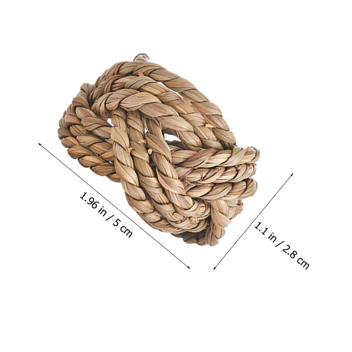 Ronds de Serviette Tissés 6 Pièces en Paille pour Table Élégante