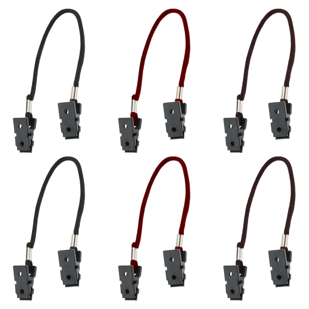 Yftrfr Unisex Multicolor 6 Pcs Hat Retainer Clip, With Cinch Lanyard Cord Clips Secure Retainer Windproof Anti-Lost Strap Cap Keeper For Sailing, Golfing, Baseball, Fishing, Boating, Running, Camping(3 Color)