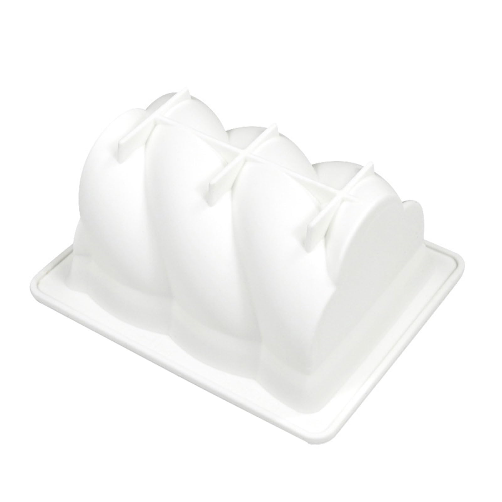 Dough Twists Shape Silicone Mold Baking Tool Mousses Cake Decorating Mold for Making Chocolate, Candy, Soap Chocolate Nonstick Baking Tool Easily to Clean