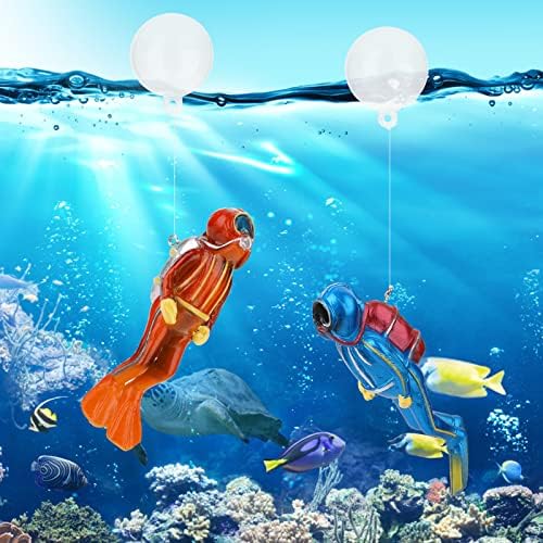 Cobee® Glowing Seahorse Aquarium Ornament, 3 Pieces Realistic Sea Horse Fish Tank Decoration Floating Sea Animal Decor Silicone Fake Sea Horse Figurines Fish Playmate Fish Tank Accessories