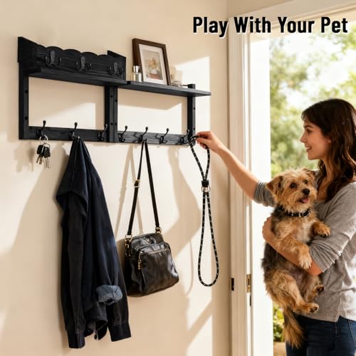 Save 50% on 28-inch Wall-Mounted Coat Rack with Shelf - Image 6
