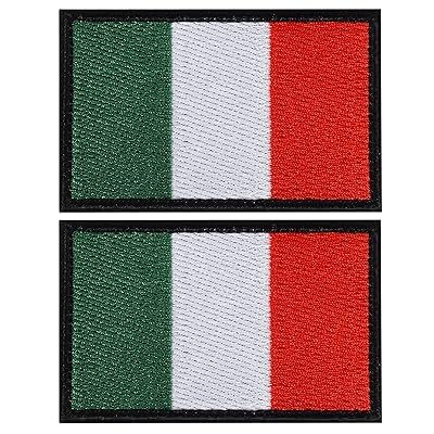 VPOUERY 2 x Italy Flag Patches Embroidered Patches for Clothes, European Countries and Flags Patches for Backpacks (Flag)