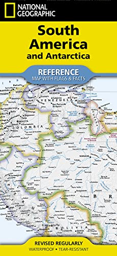 National Geographic South America and Antarctica Map (folded with flags and facts) (National Geographic...