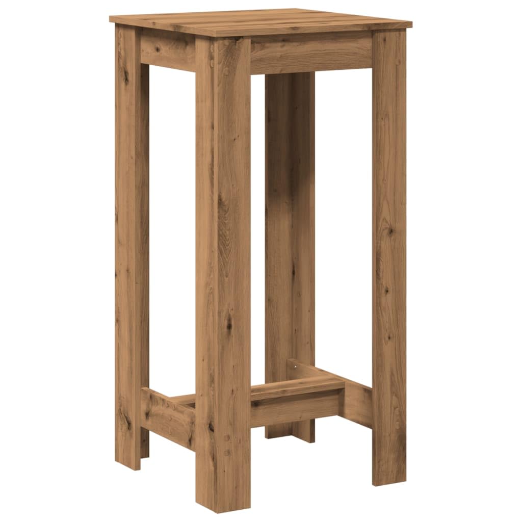 Hothingwell Bartisch aus Eiche, 51 x 50 x 103 cm, Holz, stabil und langlebig, für Küche, Wohnzimmer, Esszimmer, glatte Oberfläche, leicht zu reinigen mit feuchtem Tuch, inkl