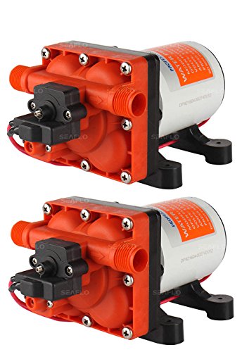 Seaflo Dual 42 Series 12V 6.0 GPM 55 PSI Water Pressure Diaphragm Pump System with Internal Bypass Valves to reduce cycling