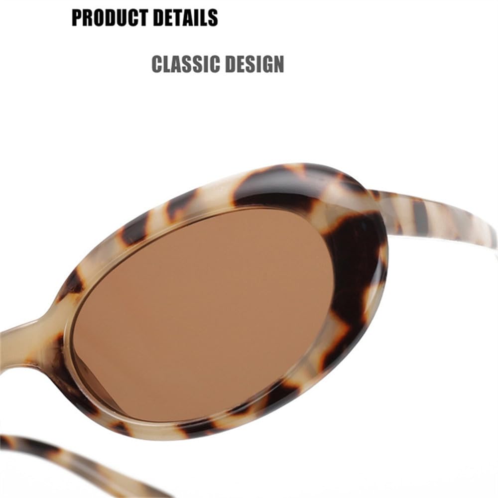 Occhiali da sole ovali retrò con montatura piccola per uomo e donna, occhiali gotici color gelatina, protezione UV40.