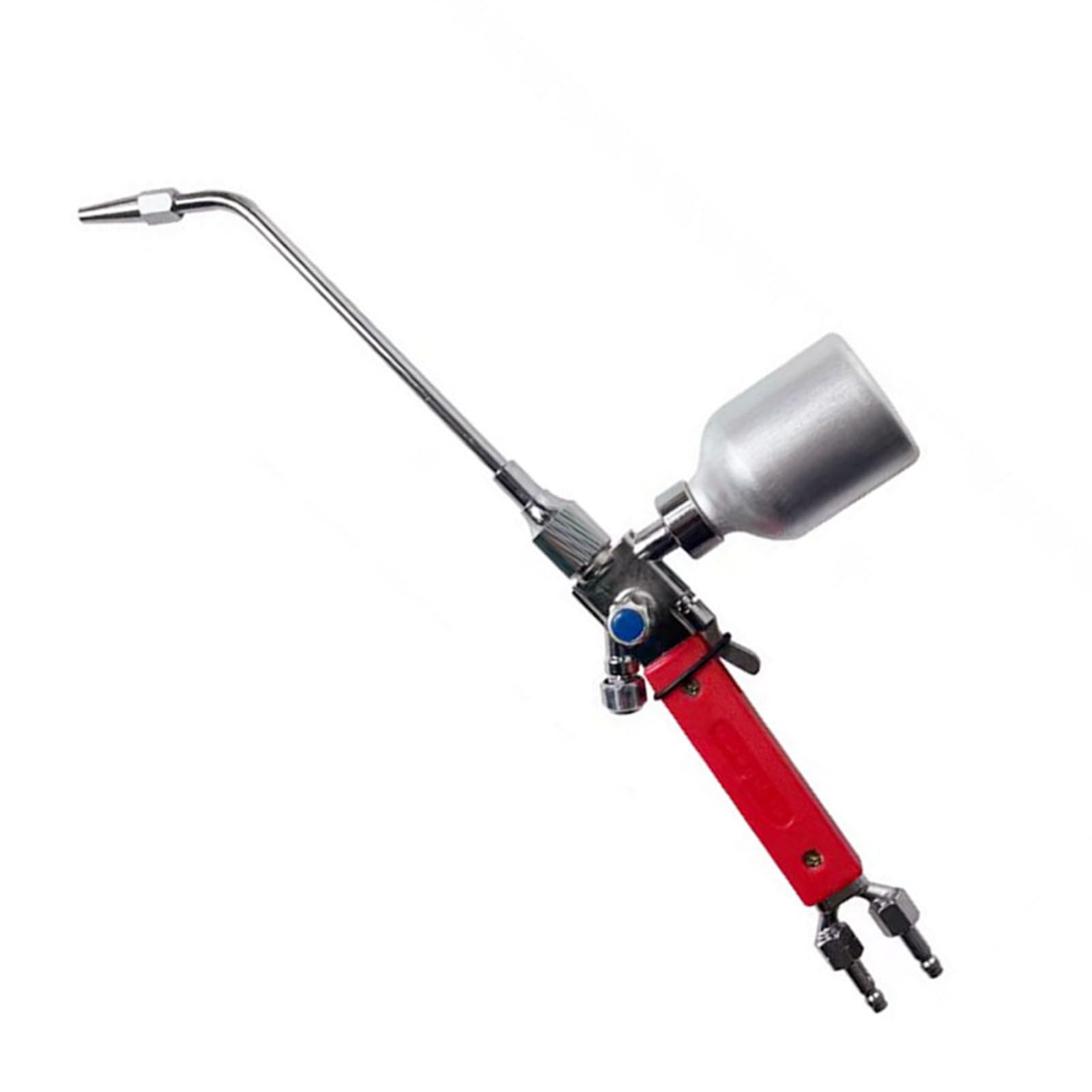 QH-2/h Polvo Metálico Spray Soplete De Soldadura con 3 Boquillas De Soldadura Oxígeno Acetileno Llama Pistola De Soldadura Soldador De Llama Herramientas De Corte, 470mm
