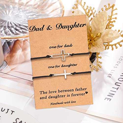 Tarsus Father Daughter Gifts, Daddy Dad Gifts Bracelets From Daughter Bakc To School Fathers Day Easter Gifts For Daughter #TOP2