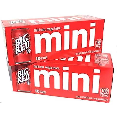 Universal Specialties - Mini Big Red - 2 Boxes of 10-7.5 oz Cans (20 Cans Total) Refreshing Soda! Cover