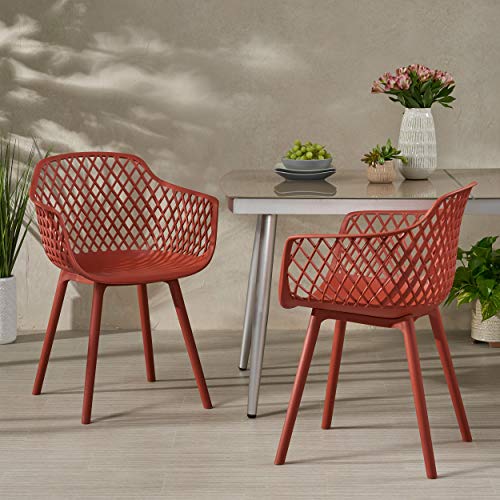 VeroFree Modern Red Dining Room Chair Sturdy Wooden Frame, Padded Seat, Comfortable Stylish, Kitchen, Dining Table, Breakfast Nook, Set of 2 4