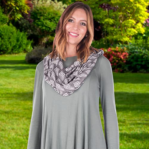 Image of Wendy Bellissimo Multipurpose Shopping Cart and Highchair Cover, Nursing Cover, can be Used as Scarf, Infant Car Seat Cover, Feather Printing