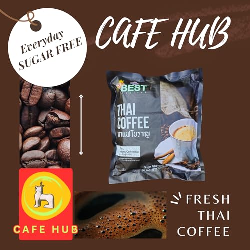 Image of CafeHub Sugar Free Instant Coffee Mix 3 in 1 Sachets, Premix, Powder, Non Dairy / 750 Grams (SUGAR FREE COFFEE)
